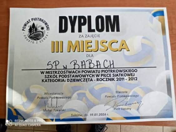 Sukces naszych uczniów w zawodach siatkarskich.