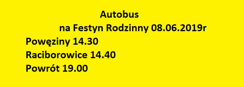 Autobus na Festyn Rodzinny