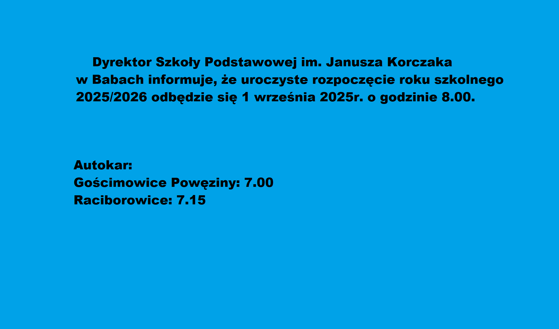 Rozpoczęcie roku szkolnego 2025-2026